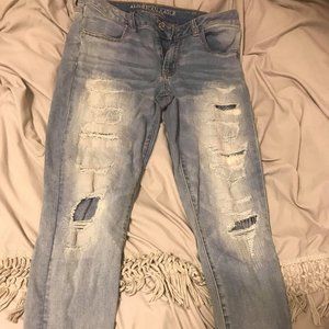 American Eagle distressed jeans, size 8